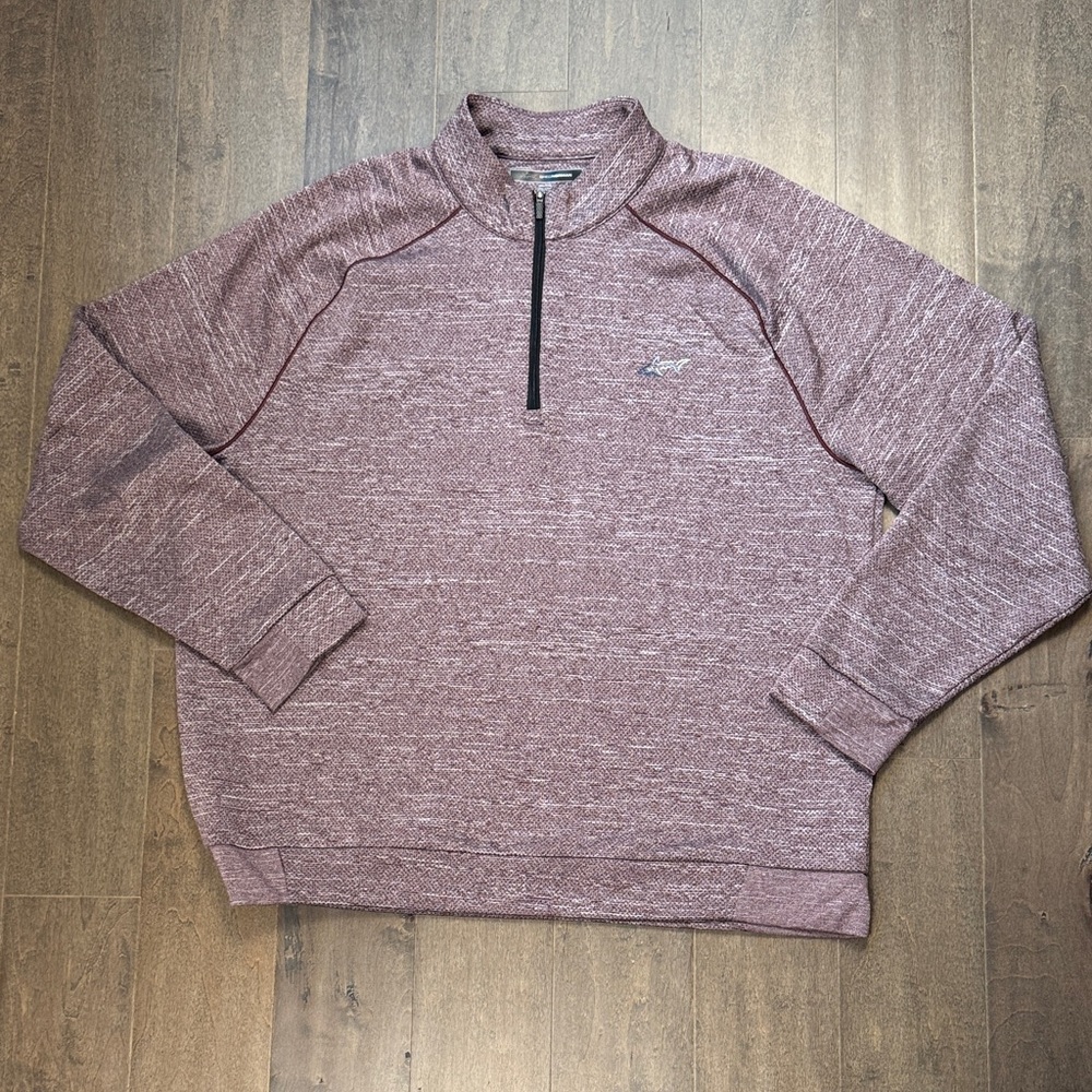 Greg Norman Collection Maroon Zip-Up Sweater